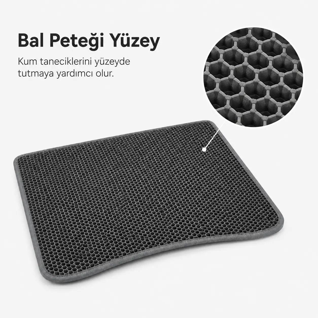 Petiqua Kedi Tuvalet Önü Kum Paspası (Elekli)