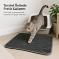 Petiqua Kedi Tuvalet Önü Kum Paspası (Elekli)